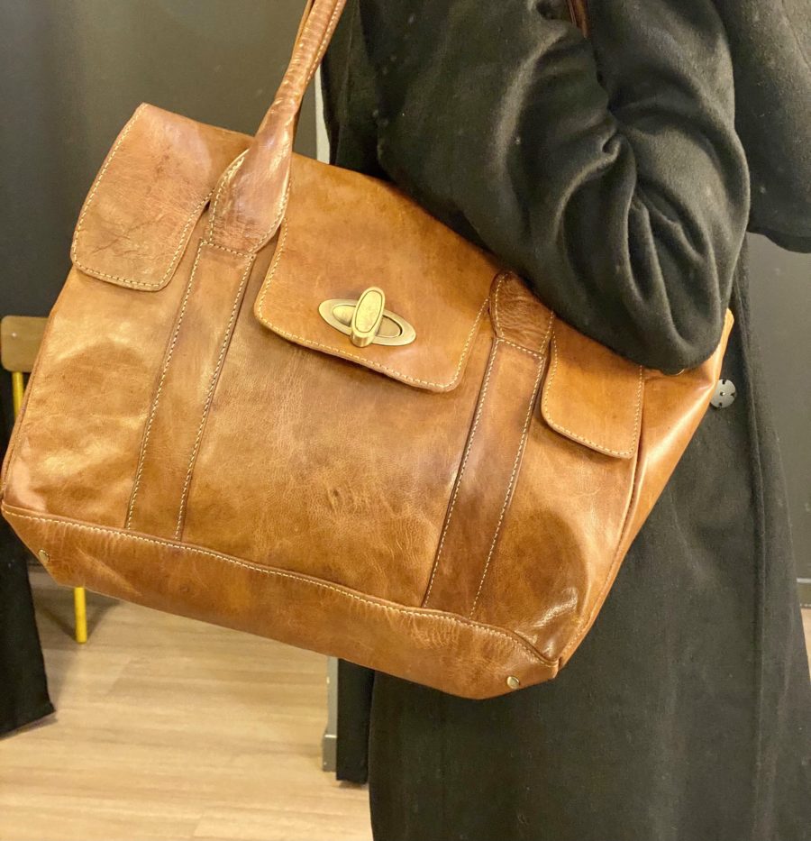 sac cuir camel carcassonne maroquinerie bagagerie_Nell Boutique